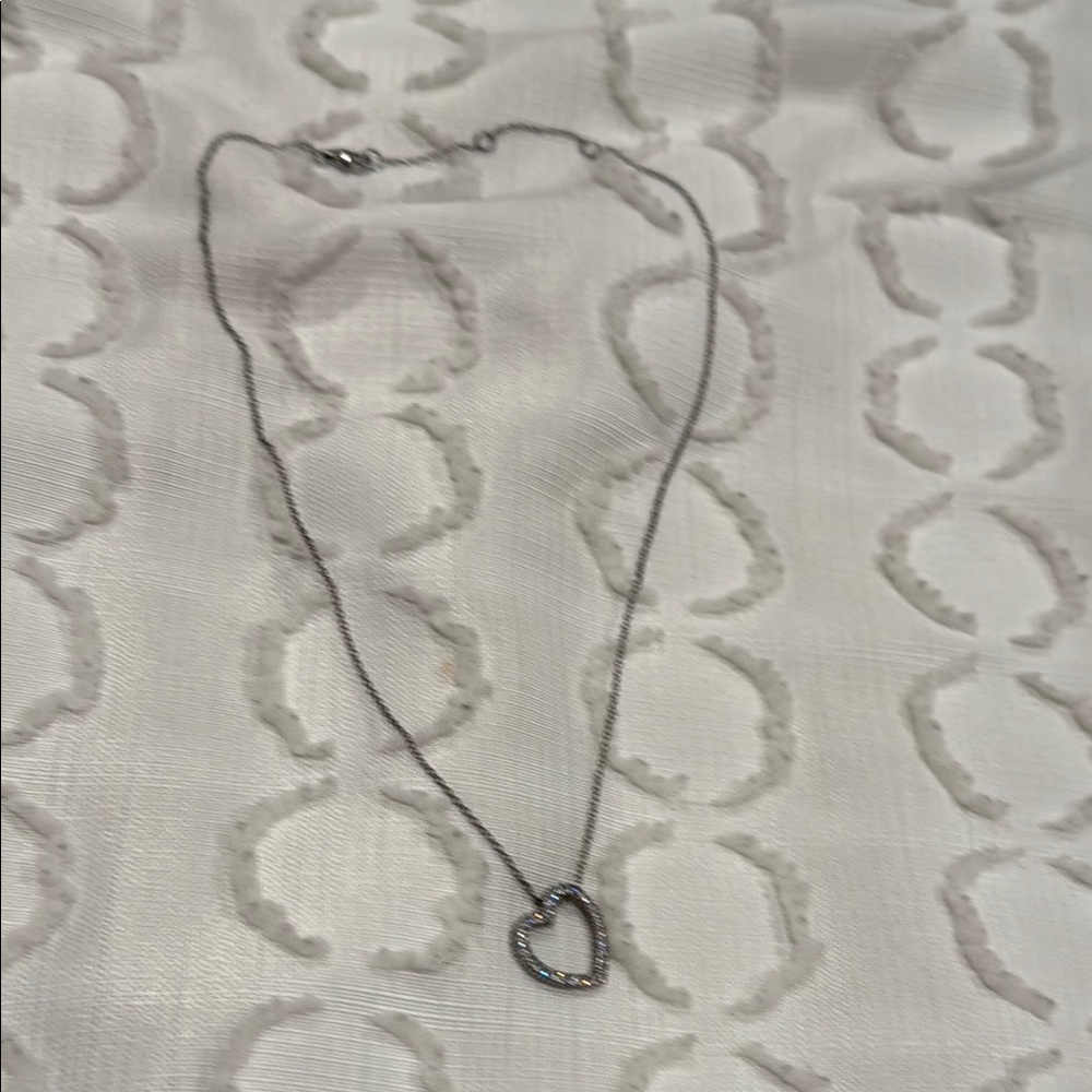Elegant Silver Heart Pendant Necklace